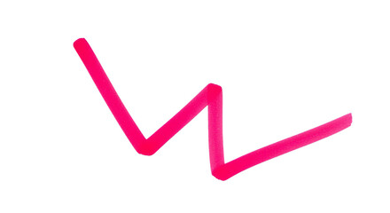 Pink Zigzag Line On Black Background