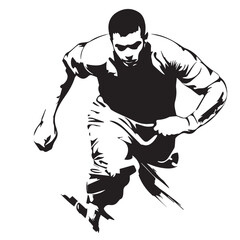vector illustration of a man running