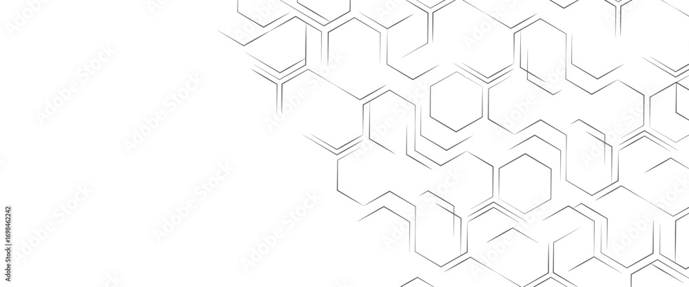 Poster vector style geometric technology hexagonal design