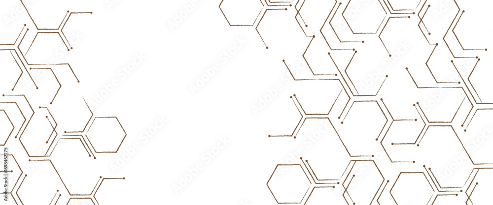 Poster vector style geometric technology hexagonal design