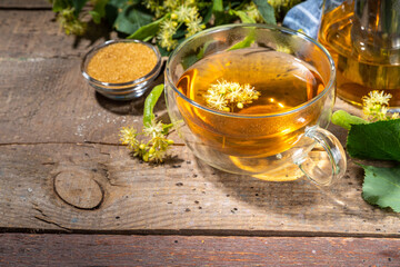 Herbal linden flower tea