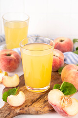 Flat chinese donuts fig peach juice