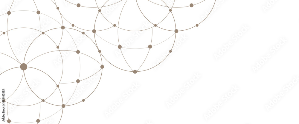 Poster vector abstract circles connection for global communication and technology futuristic technology bac