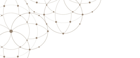Vector abstract circles connection for global communication and technology futuristic technology background 
