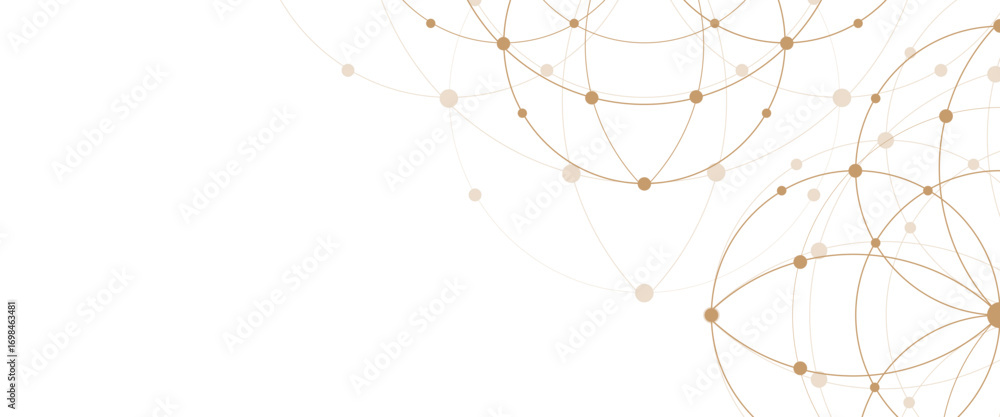 Poster vector abstract circles connection for global communication and technology futuristic technology bac