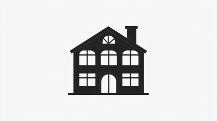 Simple house icon silhouette