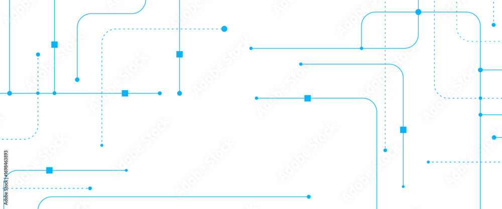 Poster vector abstract futuristic technology geometric lines and dots design