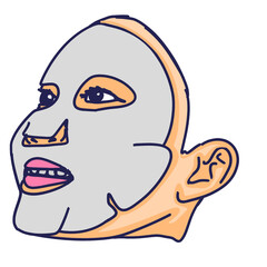 Facial Beauty Mask Illustration
