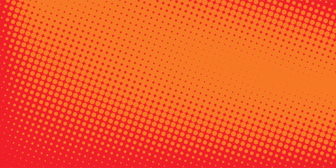 Dots halftone orange color pattern gradient texture with technology digital background. Dots pop art comics with summer background. vector ilustration