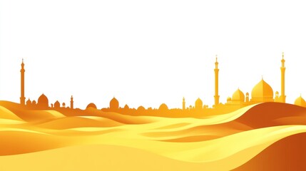 Desert cityscape silhouette
