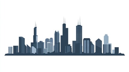 Obraz premium City skyline silhouette