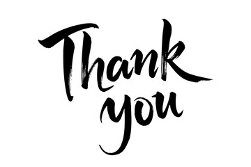 Grunge elegant thank you text design
