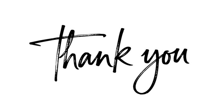 Grunge signature thank you text illustration design