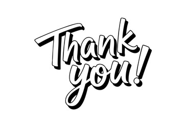 Simple thank you text  design