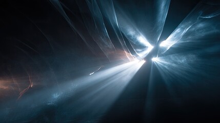 Light rays through smoky fabric