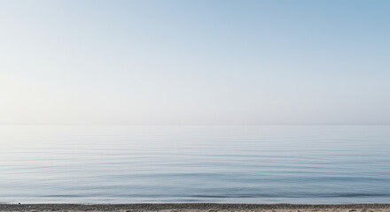 Calm sea horizon blue sky