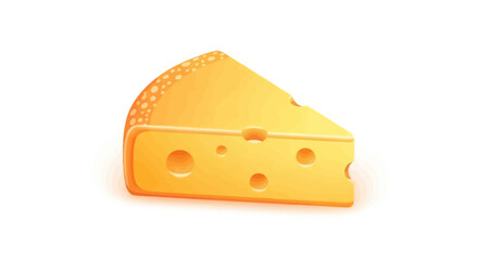 Golden Cheese Wedge with Holes.