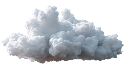 Floating Cloud: A fluffy cloud floats majestically in the clear sky, inviting thoughts of freedom and serenity. 