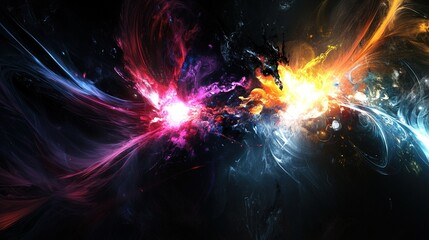 Glowing molecular structures of fat cells against a cosmic background, representing dietary impact.