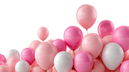 Pink Balloons: A beautiful collection of vibrant pink balloons, creating a celebratory and cheerful atmosphere perfect for any joyful event. 