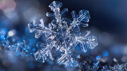 Detailed close-up of a complex snowflake (1)