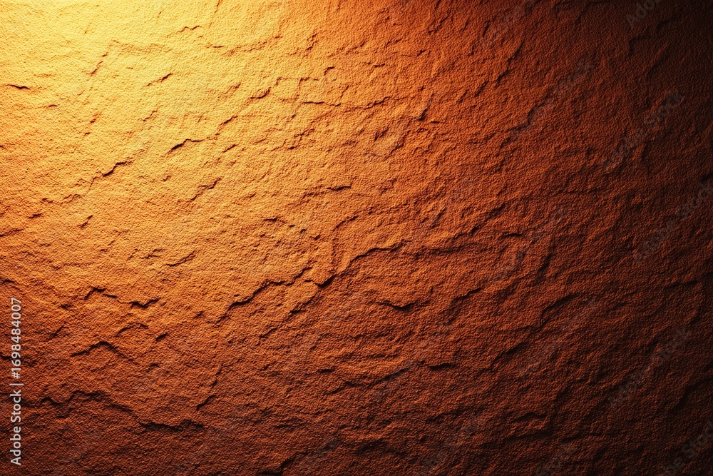 Poster textured wall surface with warm lighting showcasing unique patterns and colors in a serene indoor se