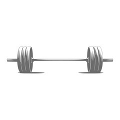 Barbell with Weights Illustration