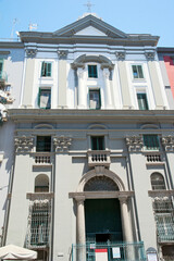 Monumental (church) chiesa della Missione ai Vergini (1700) also called church della Casa della Missione ai Vergini and formerly, chiesa di San Vincenzo de' Paoli by Luigi Vanvitelli. Naples, Italy.