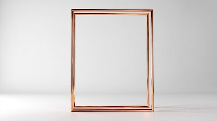 Copper frames on a white background
