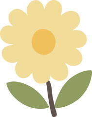 Ivory Autumn Flower Clipart
