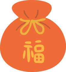 Orange Knot Fortune Bag Illustration
