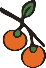 Persimmon tree with ripe persimmons 01