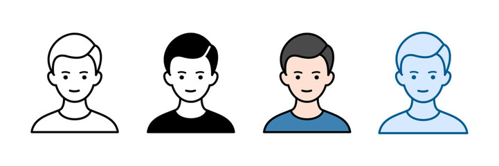 Fade Cut Icon Set Multiple Style Collection