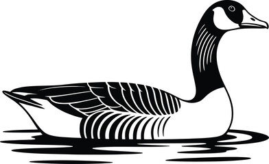Geese Silhouette, Silly Goose Vector