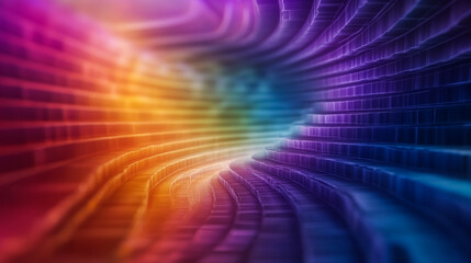 Obraz premium A colorful abstract technology wave background.