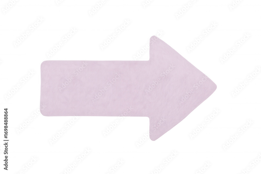 Poster pink textured arrow pointing to the right on a transparent background, ideal for presentations and g
