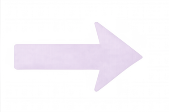 Purple arrow pointing to the right side on a transparent background, ideal for indicating direction or highlighting information