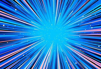 Abstract dynamic blue comic book page background, vibrant energy lines and shapes, comic,  lines