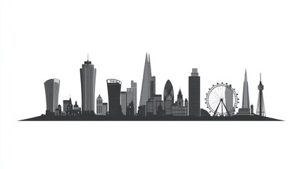 London skyline silhouette