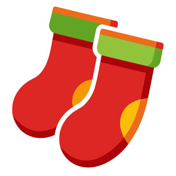 christmas sock isolated on white