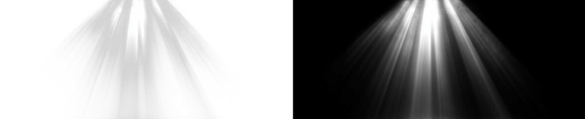 Powerful white light burst effect. A dynamic energy flare, explosion, or creation vfx element isolated on a transparent background for high-impact design.