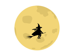 illustration of wizard and the moon