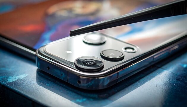 Smartphone back panel close-up