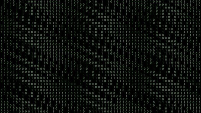 Matrix Digital Code Rain &ndash; Binary Data Background Animation
