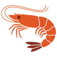 crayfish on white