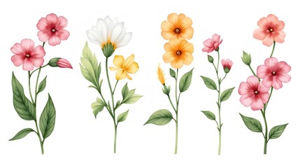 Watercolor painting of bouquet of red tulips