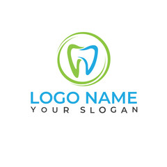 Clinic dental logo designs. Creative Dentist Logo Concept. 