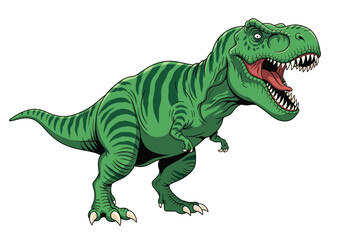 Obraz premium Terrifying tyrannosaurus rex dinosaur roaring with sharp teeth