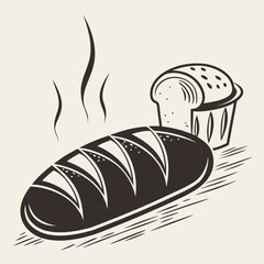 freshly baked bread with steam rising from it