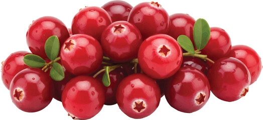Cranberries Isolated on transparent background